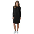 Load image into Gallery viewer, Ralph Lauren Black Label Black Lambskin Leather Trimmed Jersey Dress
