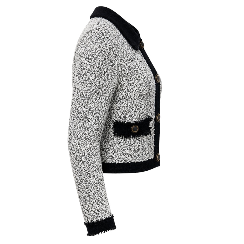 L'Agence White / Black Arielle Knit Jacket
