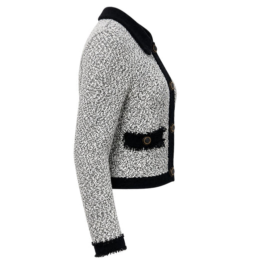 L'Agence White / Black Arielle Knit Jacket