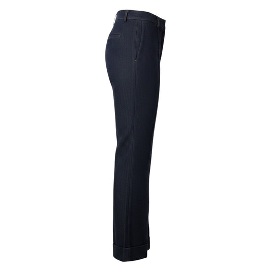 Adam Lippes Dark Blue Wash Denim Deeda Wide Leg Trousers