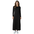 Load image into Gallery viewer, Calvin Klein Collection Black Long Sleeved Crepe Maxi Evening Dress
