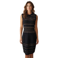 Load image into Gallery viewer, Alaia Black / Nude Sleeveless Knit Cocktail Dress
