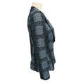 Load image into Gallery viewer, Armani Collezioni Light Blue / Black Striped Metallic Glitter Jacket
