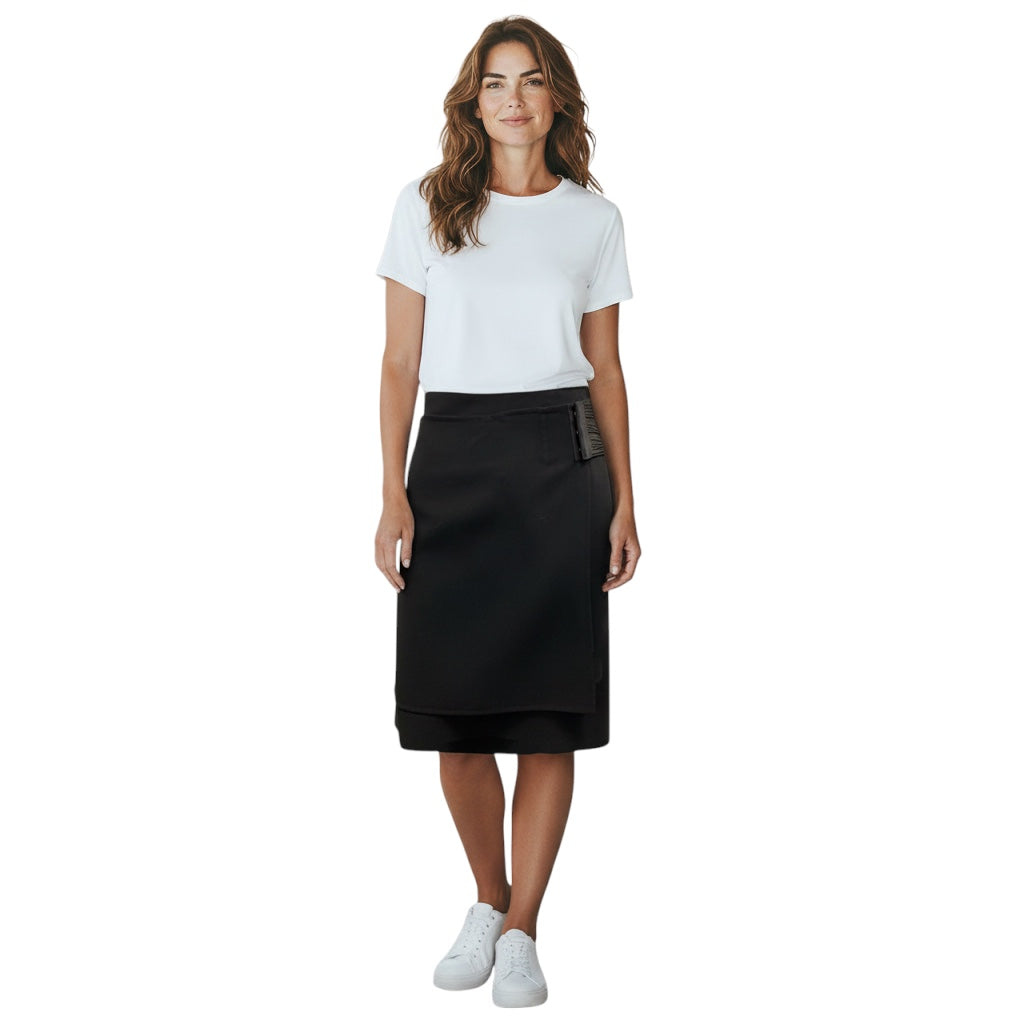 Akris Dark Brown Layered Wool Skirt