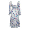 Load image into Gallery viewer, LoveShackFancy White / Blue / Pink Multi Floral Printed Smocked Long Sleeved Cotton Midi Dress
