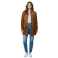 Load image into Gallery viewer, Loro Piana Brown Button Front Suede Leather Jacket
