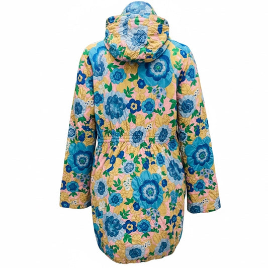 Marni Tan / Blue / Pink Multi Floral Coat with Hood