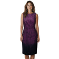 Load image into Gallery viewer, Carmen Marc Valvo Magenta / Black Sleeveless Wool Dress
