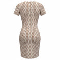 Load image into Gallery viewer, Alexander McQueen White / Nude Short Sleeved Fitted Patterned Knit Dress
