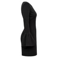 Load image into Gallery viewer, Valentino Black Bell Sleeve Crepe Dress
