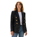 Load image into Gallery viewer, Balmain Black Sequin Double Breasted Blazer
