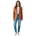 Load image into Gallery viewer, Lafayette 148 New York Cognac Lambskin Leather Jacket
