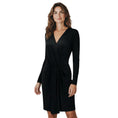 Load image into Gallery viewer, Giorgio Armani Black Draped Long Sleeved Jersey Midi Dress
