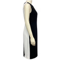 Load image into Gallery viewer, Basler Soft White / Black Sleeveless Colorblock Midi Dress
