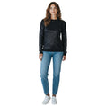 Load image into Gallery viewer, Michael Kors Collection Midnight Striped Sequined Merino Wool Sweater
