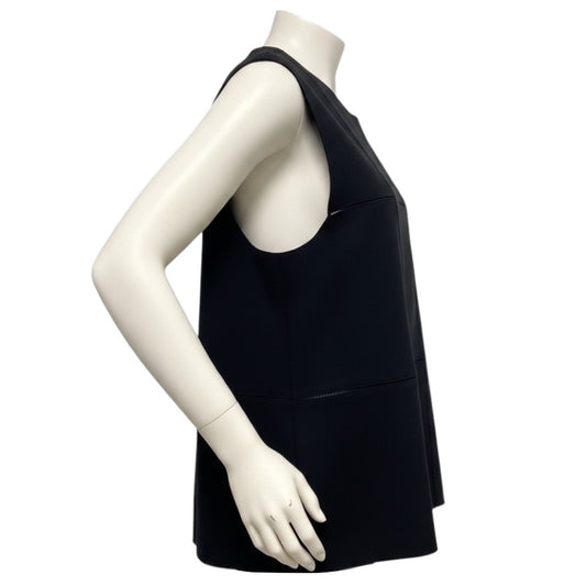 The Row Black 'Grida' Grid Pattern Sleeveless Scuba Jersey Cropped Top