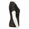 Load image into Gallery viewer, Michael Kors Collection Black Short Sleeved Lace Blouse
