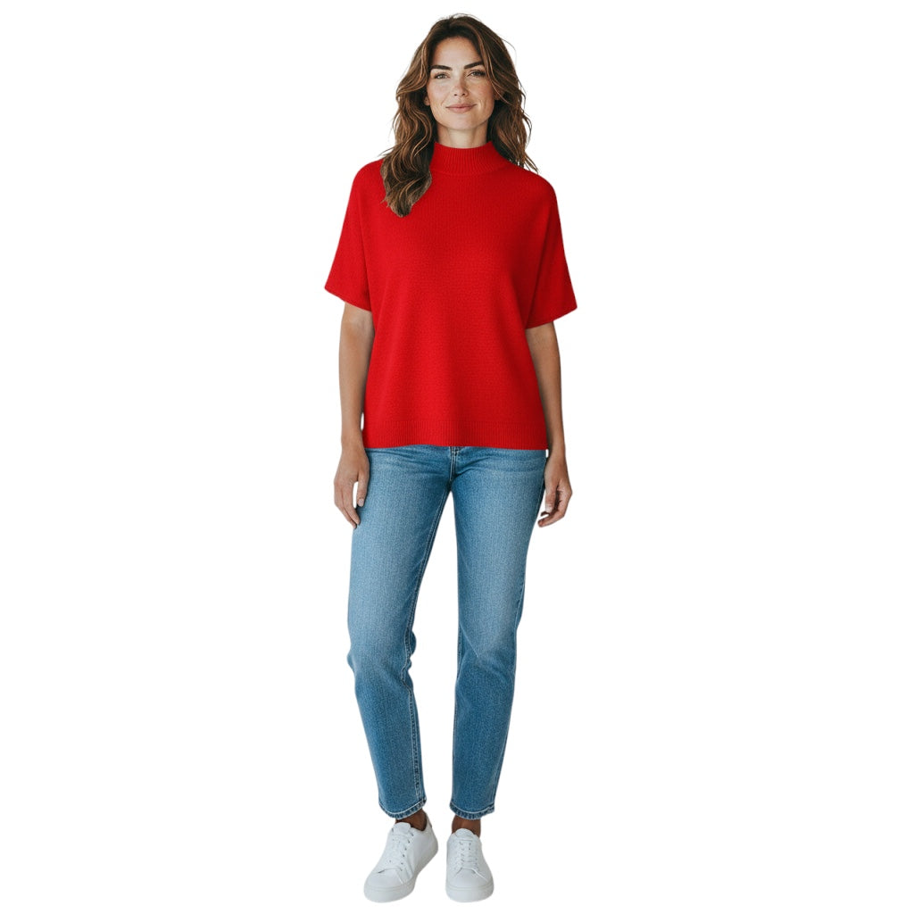 Lela Rose Poppy Mock Neck Pullover