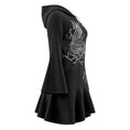 Load image into Gallery viewer, Valentino Black Rose Printed Peplum Hoodie / Mini Dress

