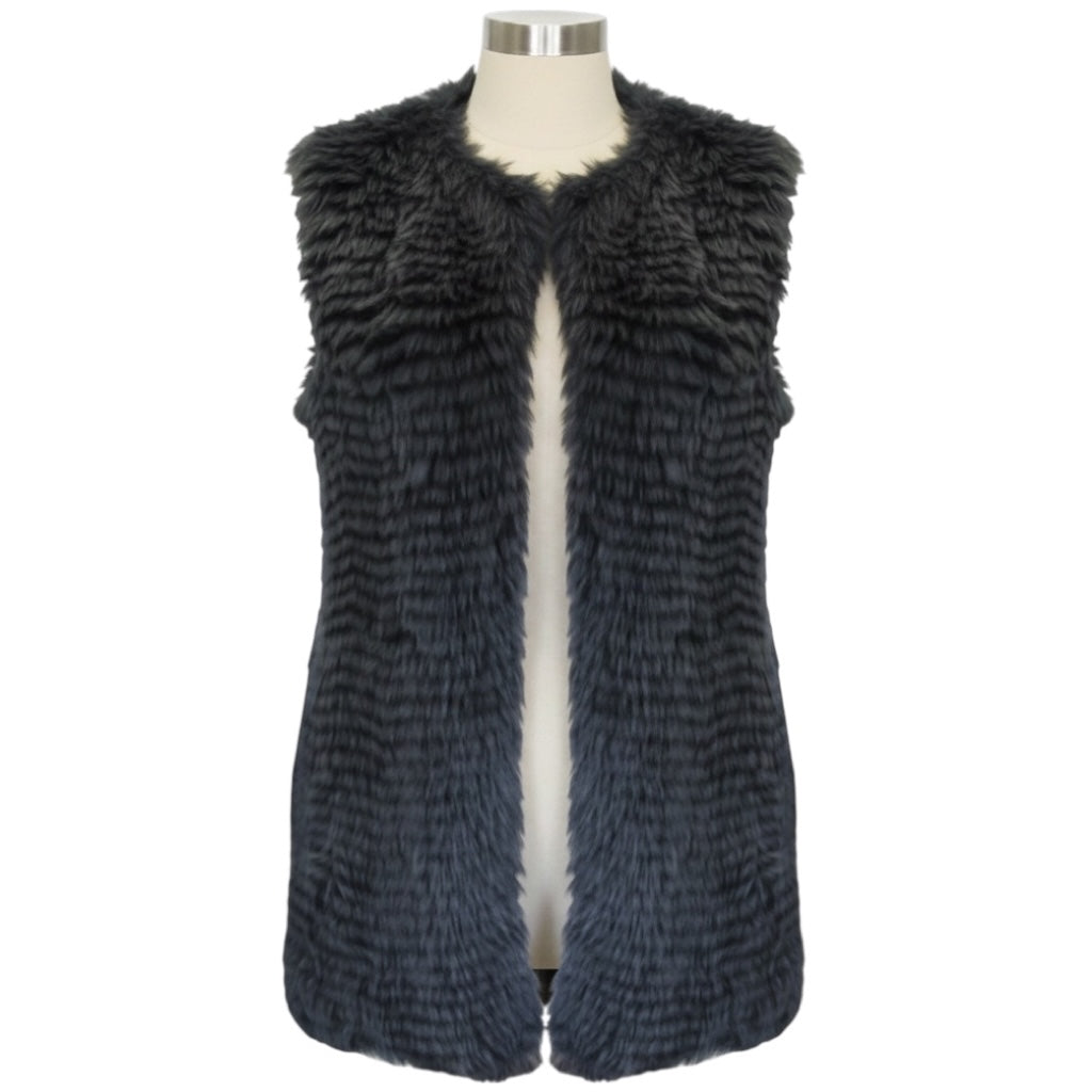 Ralph Lauren Collection Blue Silk Lined Lamb Shearling Vest