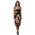 Load image into Gallery viewer, Dolce & Gabbana Black / Pink Floral Bustier Cocktail Dress

