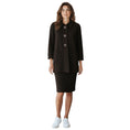 Load image into Gallery viewer, St. John Dark Brown Wool and Viscose Knit Jacket and Skirt Set
