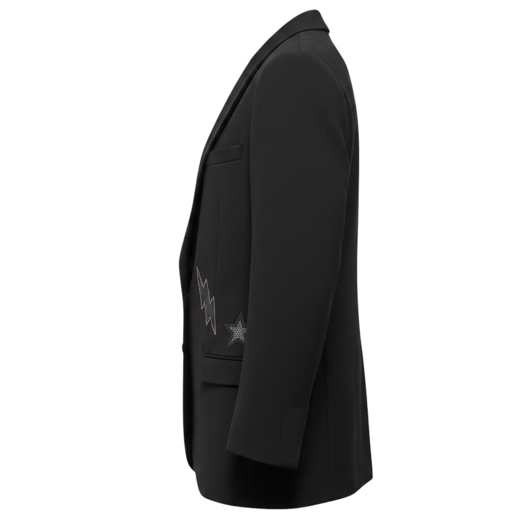 Zadig & Voltaire Black Viva Bis Multi Embellished Blazer Jacket