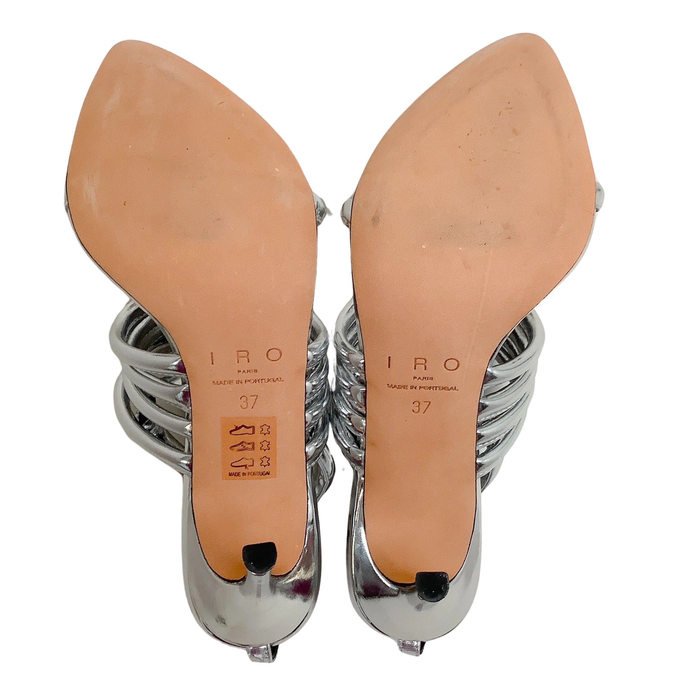 Iro Mirrored Silver Calia Strappy Sandals
