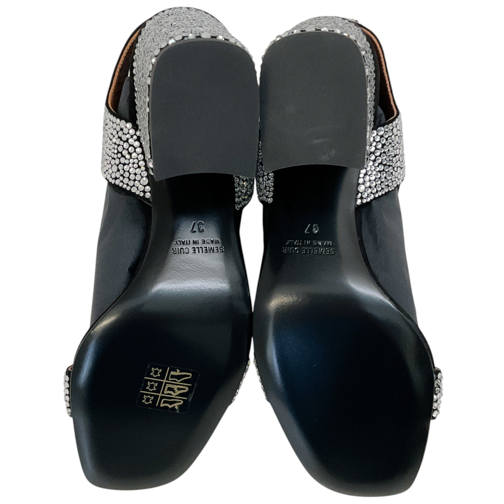 Laurence Dacade Silver Strass Sandra Sandals