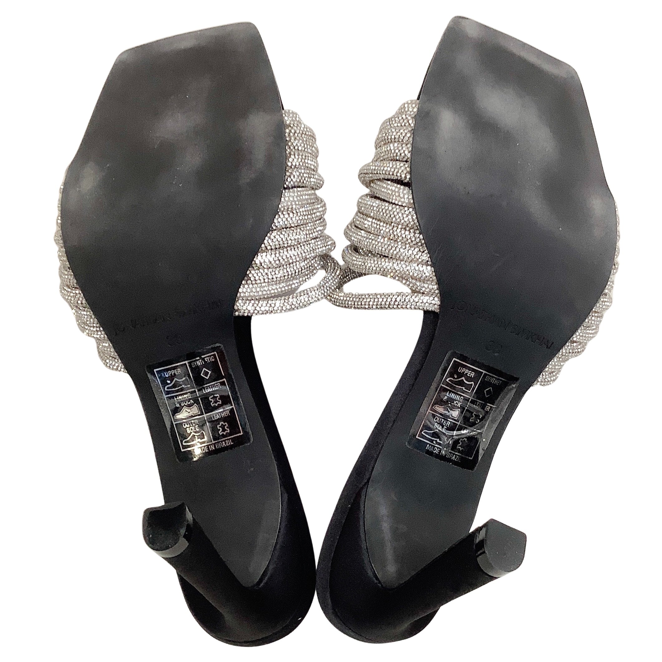 Jonathan Simkhai Black Crystal Embellished Lena Sandals