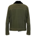 Load image into Gallery viewer, Vince Olive Green / Black Shearling Collar Suede Jacket
