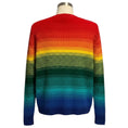 Load image into Gallery viewer, The Elder Statesman Rainbow Multicolor Multi Striped Cashmere Knit Crewneck Pullover Sweater
