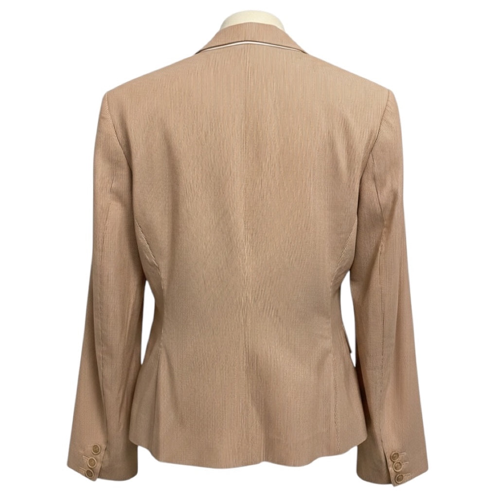 Fabiana Filippi Tan / White Striped Cotton Blazer