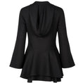 Load image into Gallery viewer, Valentino Black Rose Printed Peplum Hoodie / Mini Dress
