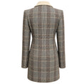 Load image into Gallery viewer, Veronica Beard Ivory / Teal Multi Plaid Jacket with Ivory Wool and Cashmere Knit Dickey
