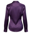 Load image into Gallery viewer, Ralph Lauren Collection Purple Button Front Silk Blouse
