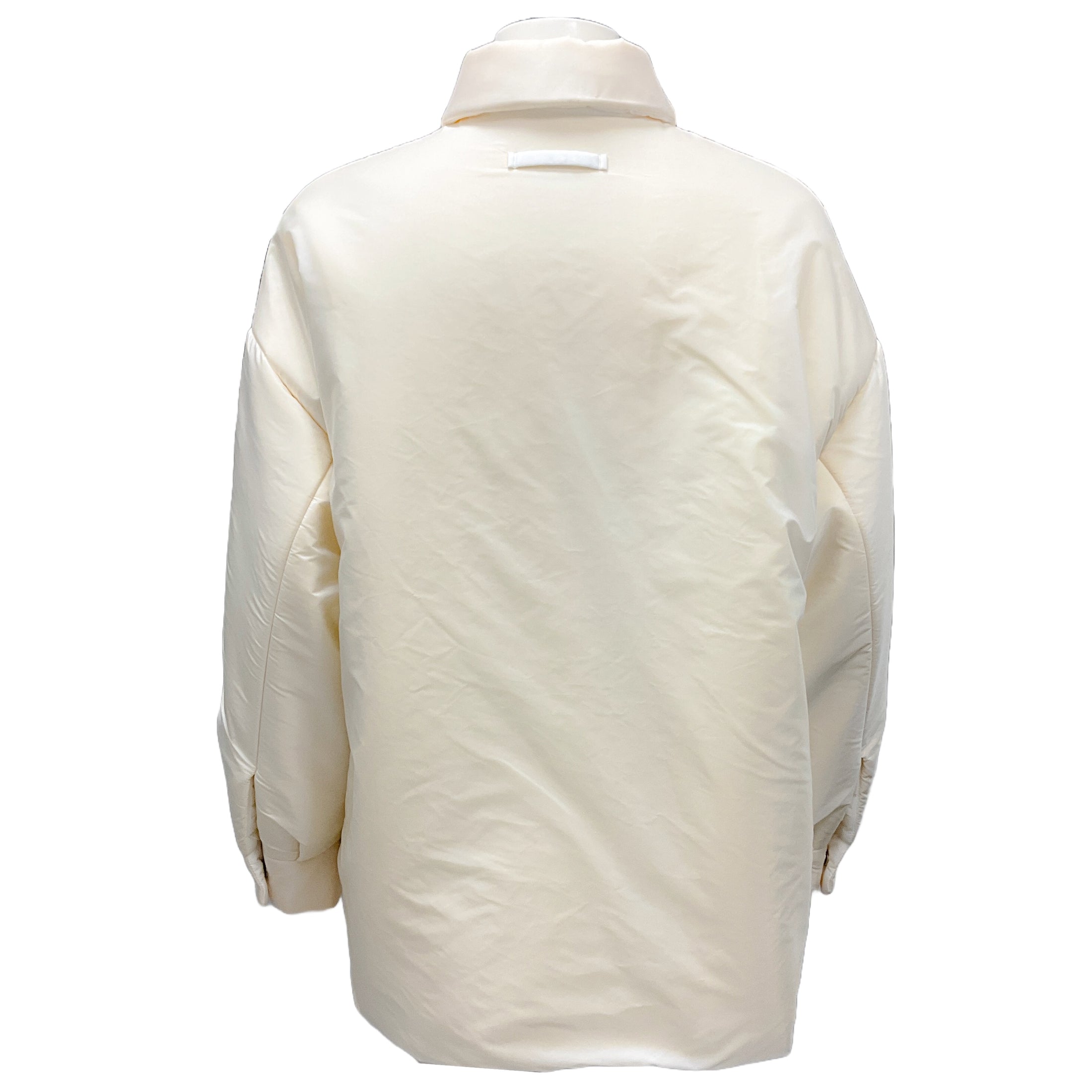 Prada Ivory Logo Plaque Re-Nylon Padded Jacket