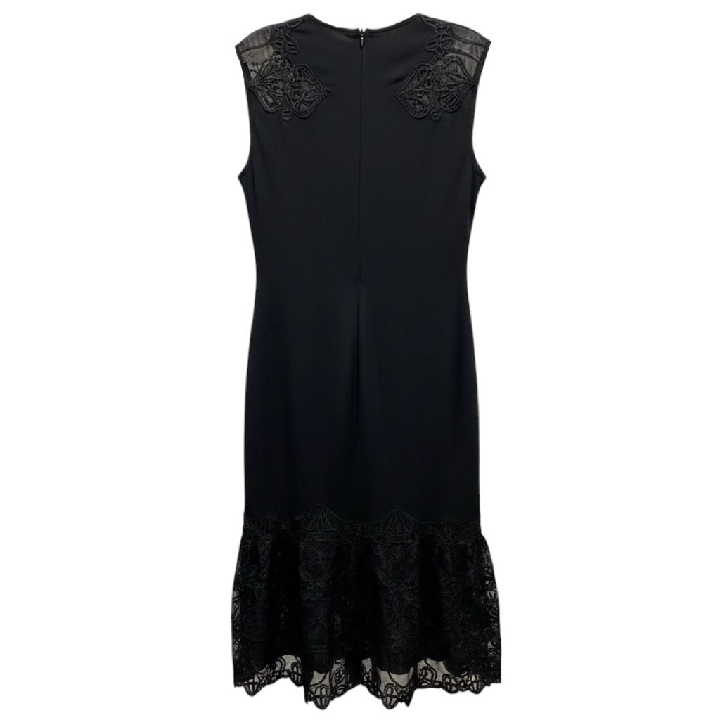 Jonathan Simkhai Black Lace Trim Sleeveless Midi Dress