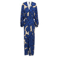 Load image into Gallery viewer, Eugenia Fernandez Blue / Cream Printed Jersey Maxi Dress
