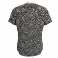 Load image into Gallery viewer, Saint Laurent Black / White Heart Print Short Sleeved Silk Blouse
