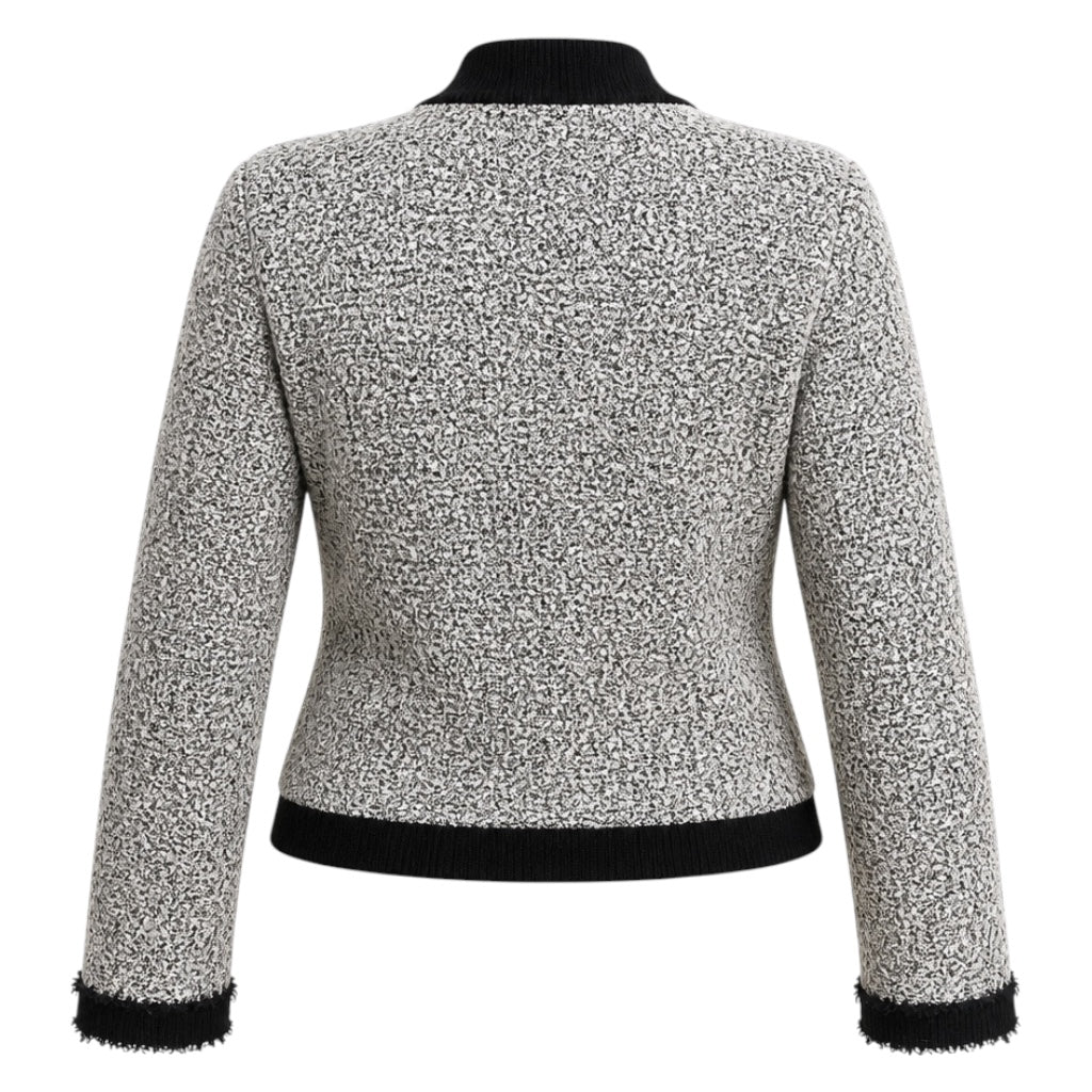 L'Agence White / Black Arielle Knit Jacket