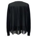 Load image into Gallery viewer, Sacai Black Wool Knit Pullover Sweater with Pleated Sheer Back
