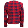 Load image into Gallery viewer, Iro Red / Blue Quilombe Metallic Frayed Tweed Blazer Jacket
