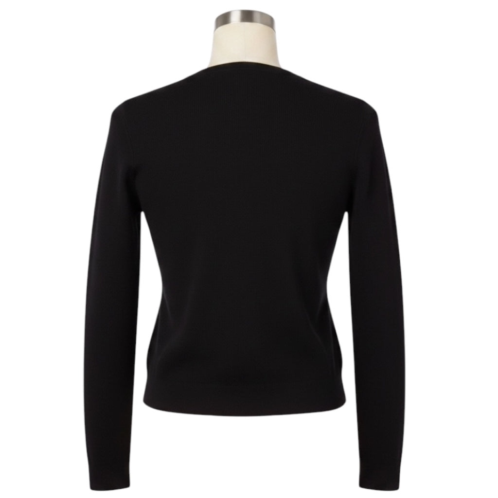 Lisa Perry Black Cashmere Knit Cardigan Sweater and Tank Top Set