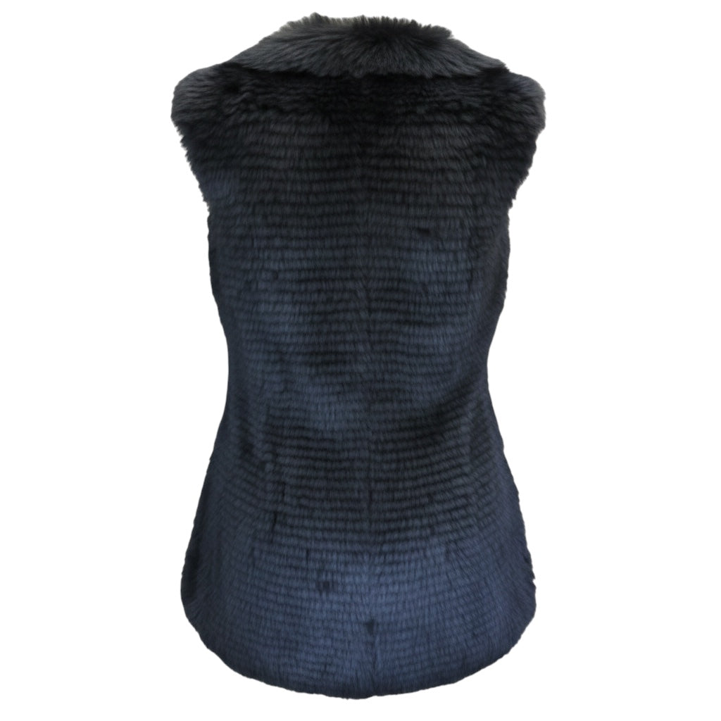 Ralph Lauren Collection Blue Silk Lined Lamb Shearling Vest