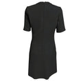 Load image into Gallery viewer, Barbara Bui Black Crepe Midi Dress with Chain Jewel Neckline
