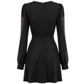 Load image into Gallery viewer, Altuzarra Black Sequined Long Sleeved Silk Crepe Dress with Tassel Detail
