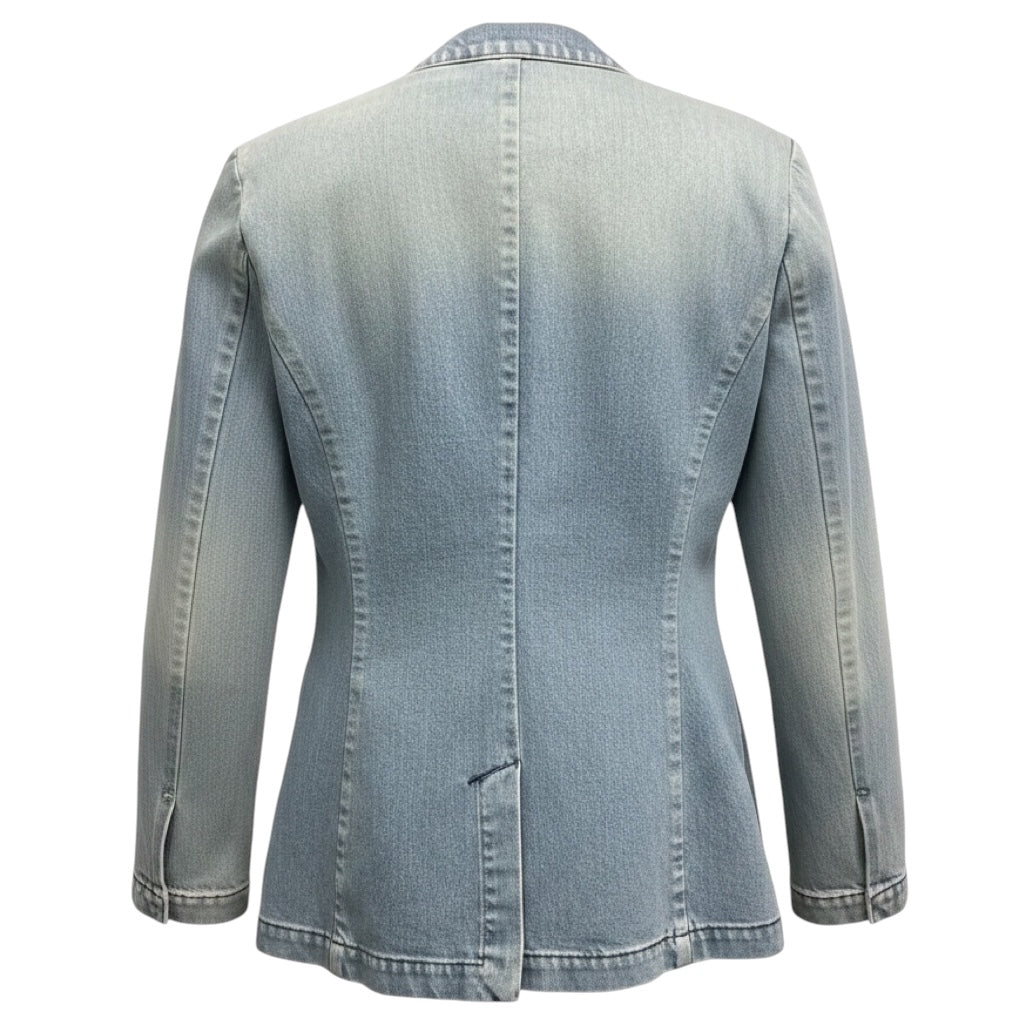 3x1 Light Blue Ice Melt Clean Denim Blazer