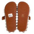 Load image into Gallery viewer, Alaia Nude Pink Suede Two Strap Sandal with Large Silver Studs
