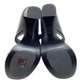 Load image into Gallery viewer, Alexander McQueen Black Leather Platform Sandals with Silver Buckles
